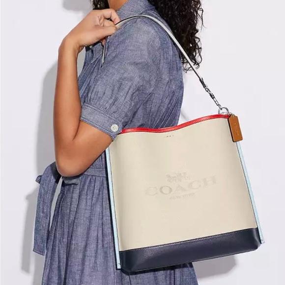 NEW Coach Mollie Bucket Bag in Colorblock - Picture 4 of 6